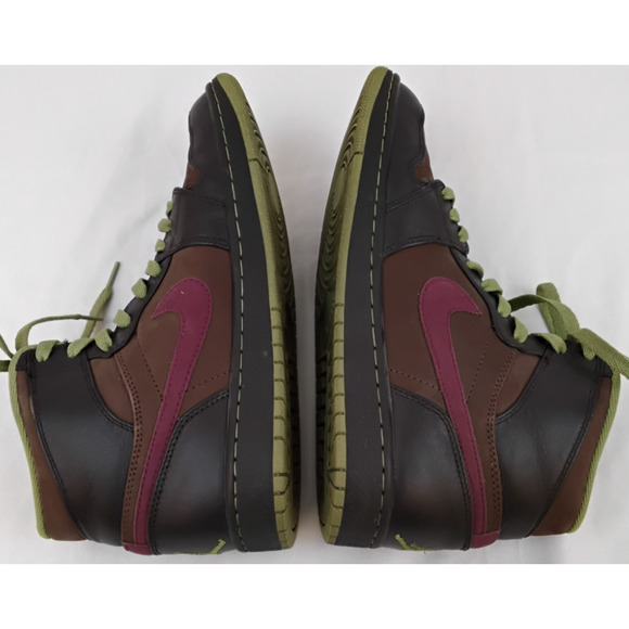 Nike Air Jordan 1 Retro High Top Green/Brown Men\'s 9 2010 #Z5038 main image 5